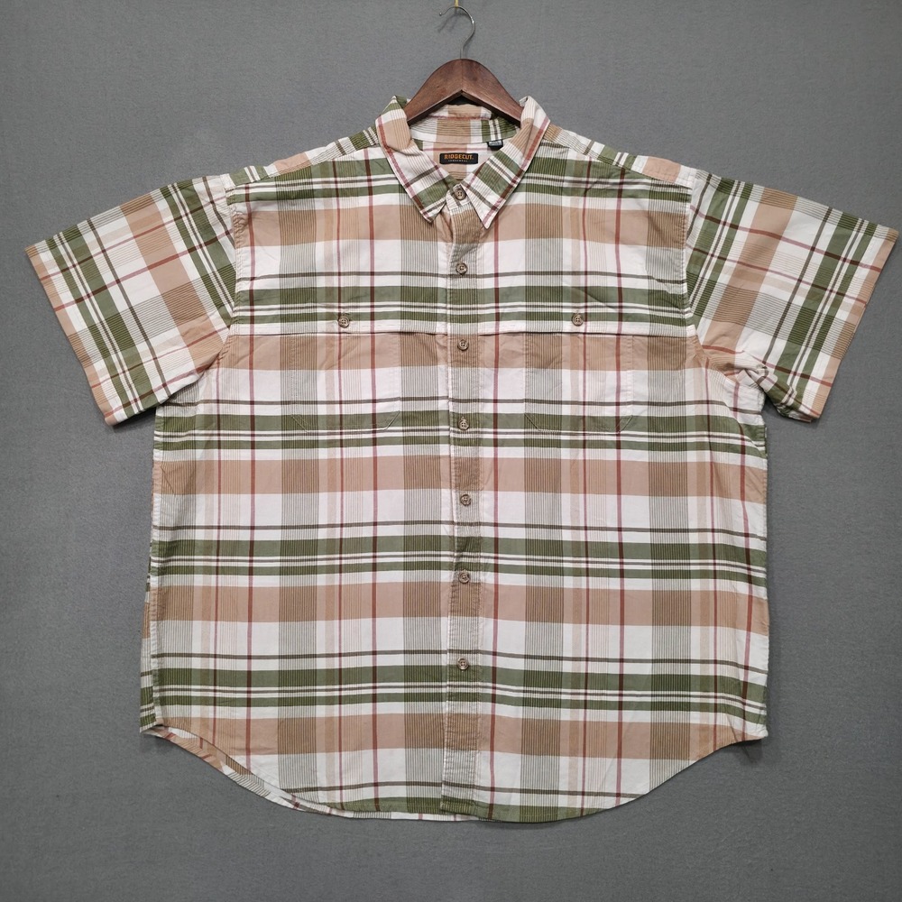 Ridgecut Toughwear Men's Multicolor Short Sleeve Button Up Shirt‎ Size 3XL